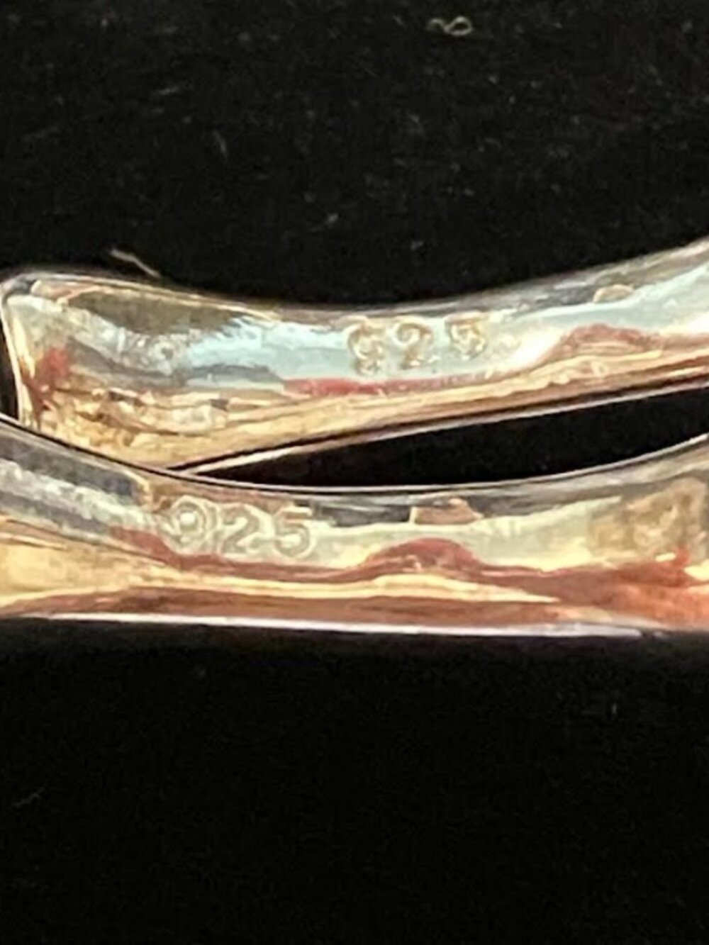 Unbranded Vntg Sterling Silver Bamboo Motif Bracelets Two Fits Small Wrist EUC - Picture 2 of 4